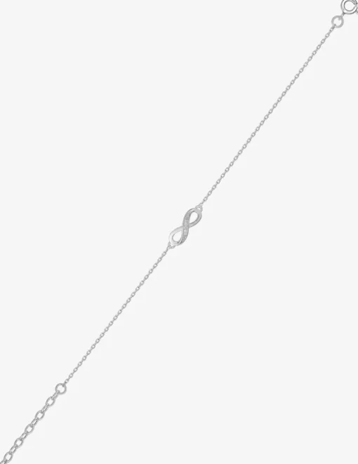 Bracelet infini argent 925‰ rhodié et oxydes de zirconium SO OR