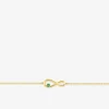 Bracelet infini asymétrique or jaune 750‰ et émeraude SO OR