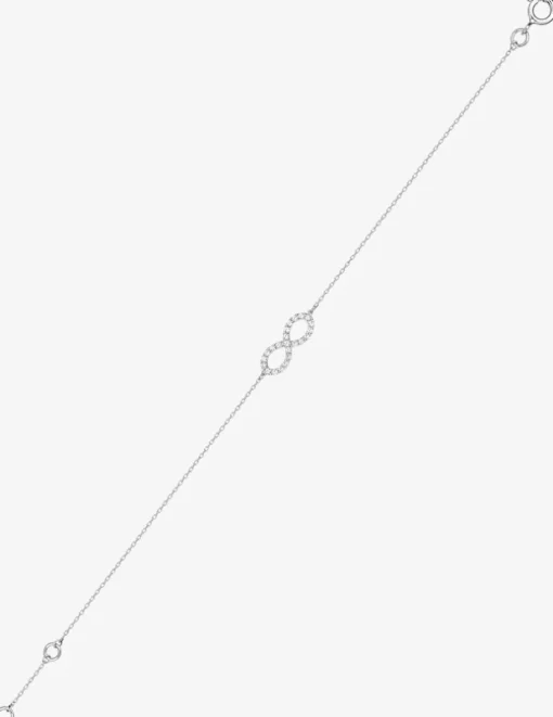 Bracelet infini en or blanc 375‰ et oxyde de zirconium SO OR