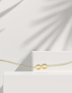 Bracelet infini or jaune 375 ‰ SO OR