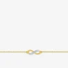 Bracelet infini plaqué or, rhodium et oxyde de zirconium SO OR