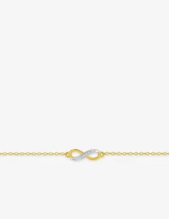 Bracelet infini plaqué or, rhodium et oxyde de zirconium SO OR