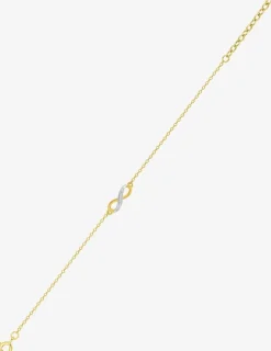 Bracelet infini plaqué or, rhodium et oxyde de zirconium SO OR