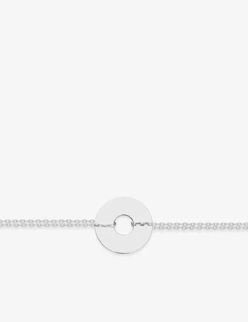 Bracelet jeton à graver en argent 925 ‰ rhodié SO OR