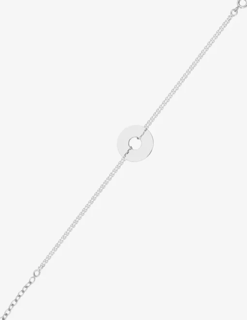 Bracelet jeton à graver en argent 925 ‰ rhodié SO OR