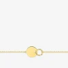 Bracelet jeton 12 mm et cercle 7 mm plaqué or SO OR