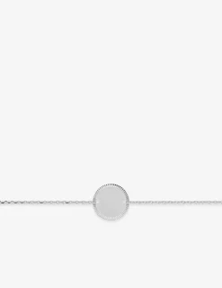 Bracelet jeton liseré fantaisie argent 925‰ rhodié SO OR