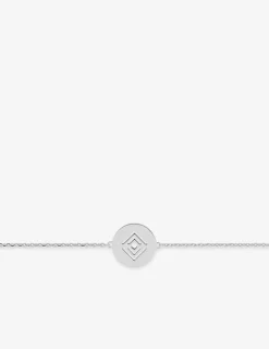 Bracelet jeton motifs géométriques argent 925‰ rhodié SO OR