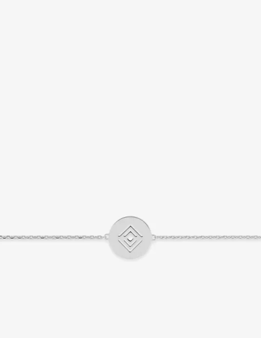 Bracelet jeton motifs géométriques argent 925‰ rhodié SO OR