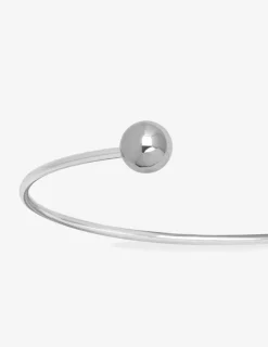 Bracelet jonc argent 925‰ rhodié et boules 9 mm et 7 mm SO OR