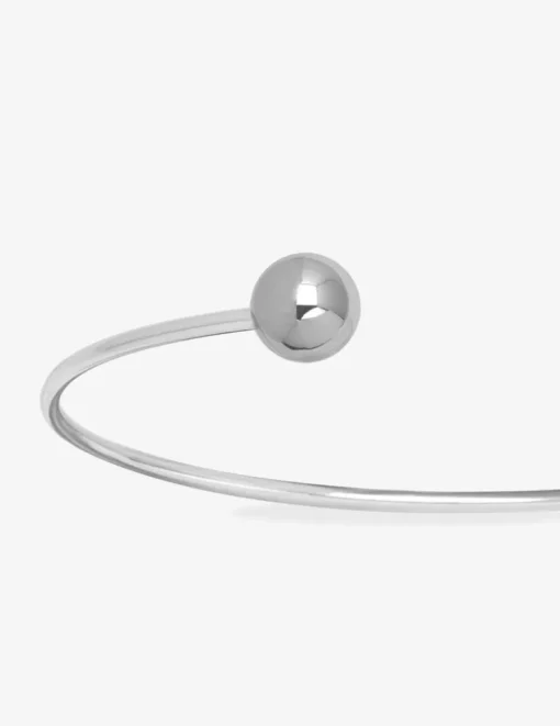 Bracelet jonc argent 925‰ rhodié et boules 9 mm et 7 mm SO OR