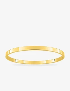 Bracelet jonc en acier doré, fil plat SO OR