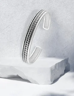 Bracelet jonc en argent 925 ‰ rhodié SO OR