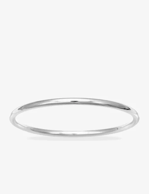 Bracelet jonc fil rond 4 mm argent 925‰ rhodié SO OR