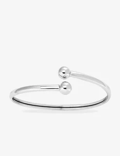 Bracelet jonc flexible boules argent 925‰ rhodié SO OR