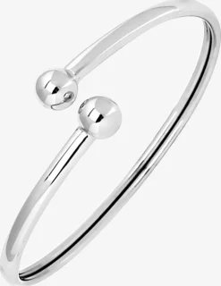 Bracelet jonc flexible boules argent 925‰ rhodié SO OR