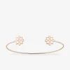 Bracelet jonc Harmonie Or rose 375‰ et laque ivoire SO OR