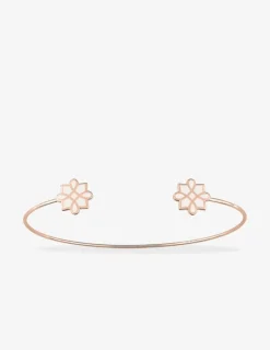 Bracelet jonc Harmonie Or rose 375‰ et laque ivoire SO OR
