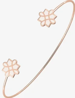 Bracelet jonc Harmonie Or rose 375‰ et laque ivoire SO OR