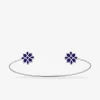Bracelet jonc Harmonie Or blanc 375‰ et laque bleue SO OR