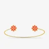 Bracelet jonc Harmonie Or jaune 375‰ et laque corail SO OR