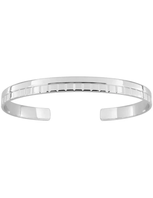 Bracelet jonc homme en 925 ‰ rhodié SO OR