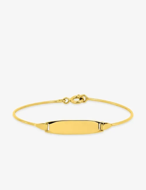 Bracelet jonc identité enfant en or jaune 375‰ SO OR
