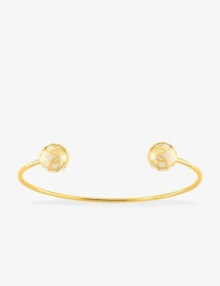Bracelet jonc Mélodie Or jaune 375‰ et laque ivoire SO OR