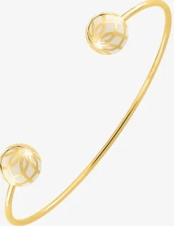 Bracelet jonc Mélodie Or jaune 375‰ et laque ivoire SO OR