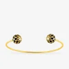 Bracelet jonc Mélodie Or jaune 375‰ et laque noir de Jais SO OR