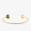 Bracelet jonc Mélodie Or jaune 375‰ et laque noir de Jais et ivoire SO OR