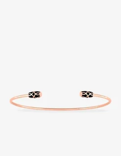 Bracelet jonc Mélodie Or rose 375‰ et laque noir de jais SO OR