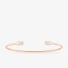Bracelet jonc Mélodie Or rose 375‰ et laque ivoire SO OR