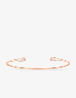 Bracelet jonc Mélodie Or rose 375‰ et laque ivoire SO OR