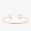 Bracelet jonc or rose 750 ‰ pierre de lune SO OR
