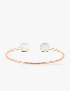 Bracelet jonc or rose 750 ‰ pierre de lune SO OR