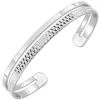 Bracelet jonc ouvert en argent 925 ‰ rhodié SO OR