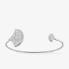 Bracelet jonc ouvert en argent 925 ‰ rhodié avec oxydes de zirconium SO OR