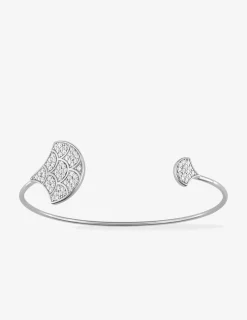 Bracelet jonc ouvert en argent 925 ‰ rhodié avec oxydes de zirconium SO OR