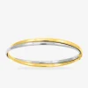 Bracelet jonc ouvrant bicolore en or jaune 375 ‰ SO OR
