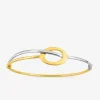 Bracelet jonc ouvrant bicolore en or jaune 375 ‰ SO OR
