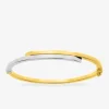 Bracelet jonc ouvrant en plaqué or et rhodium SO OR