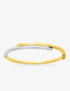 Bracelet jonc ouvrant en plaqué or et rhodium SO OR