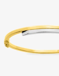 Bracelet jonc ouvrant en plaqué or et rhodium SO OR