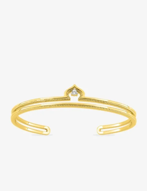 Bracelet jonc plaqué or et oxyde de zirconium SO OR