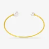 Bracelet jonc plaqué or, perles 6 mm et 8 mm SO OR