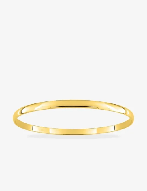 Bracelet jonc rigide  acier doré 4 mm SO OR