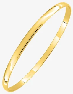 Bracelet jonc rigide  acier doré 4 mm SO OR