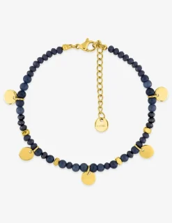Bracelet élastique acier bleu et doré SO OR