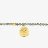 Bracelet élastique acier doré et aventurine verte SO OR